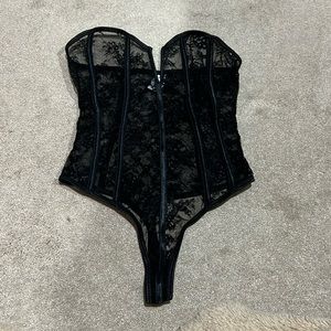 Shein Black Lingerie Bodysuit